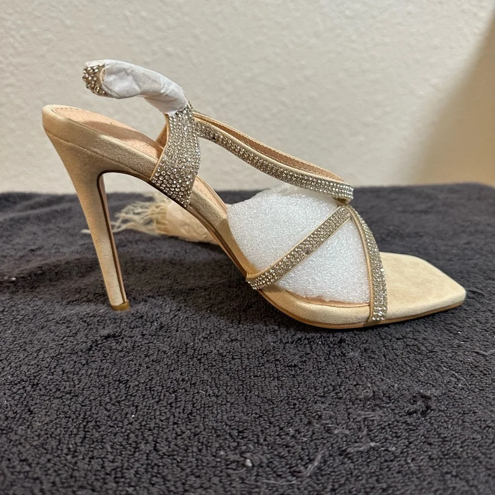 Malia Rhinestone Heeled Sandals - Picture 4 of 5